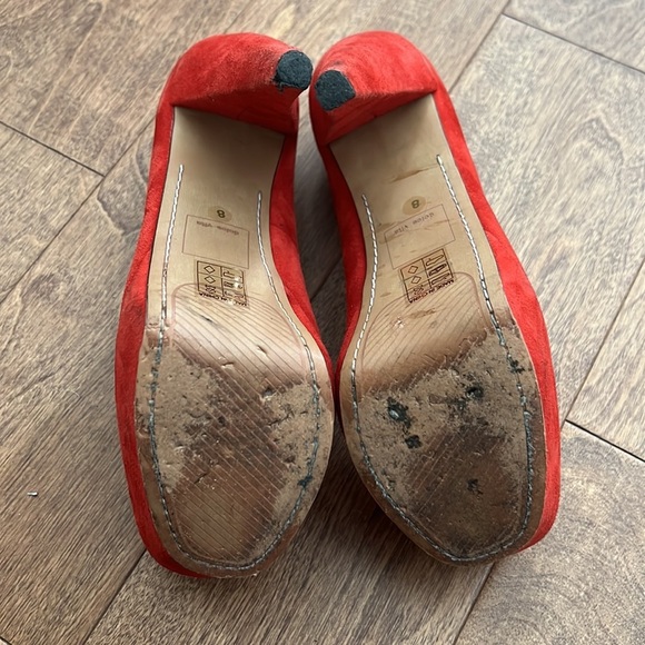 Dolce vita red suede heel 8 - Picture 4 of 7